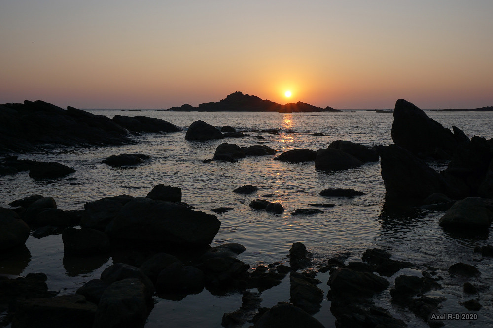 Sunset near Om beach, Gokarna