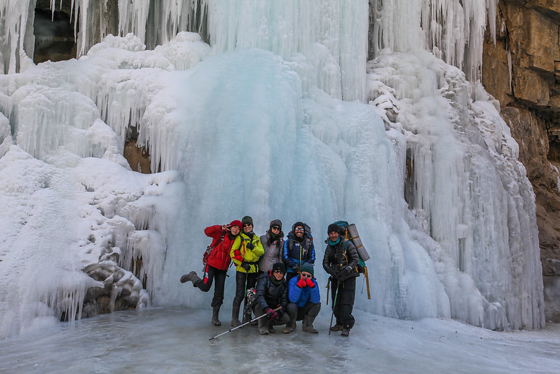 Chadar Trek in Zanskar River - Frozen Waterfalls