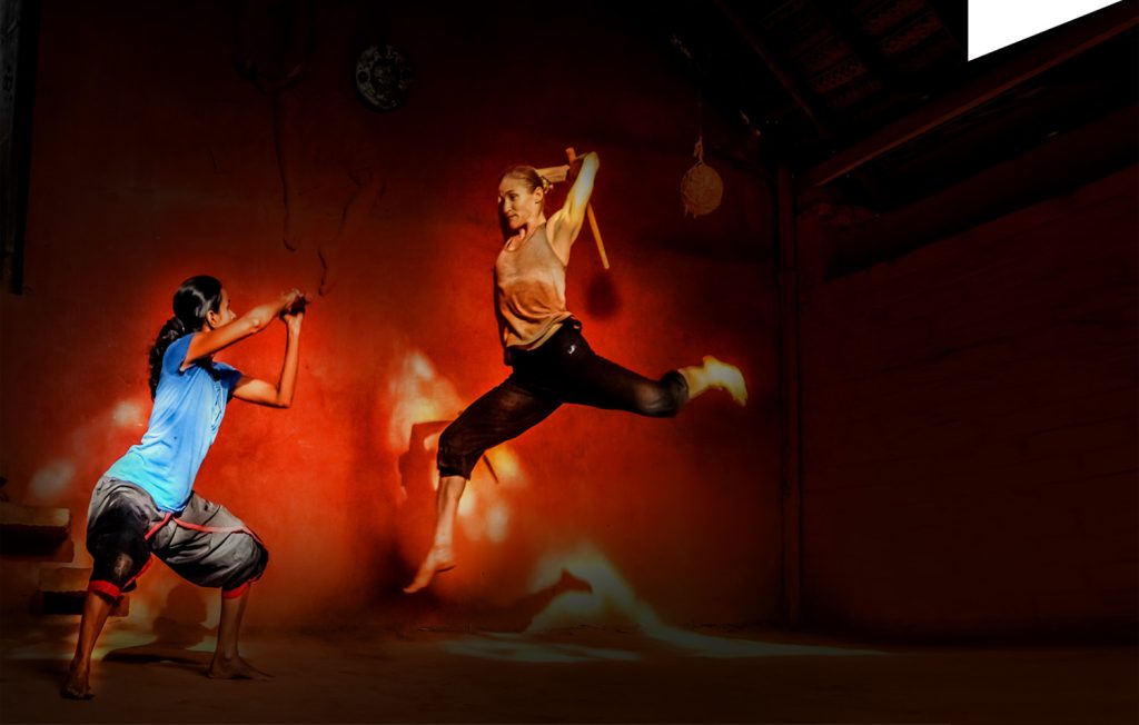 Kalarippayattu between two girls