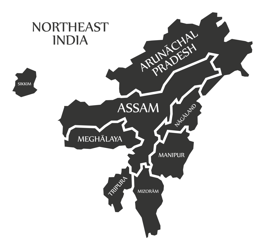 North East India Map