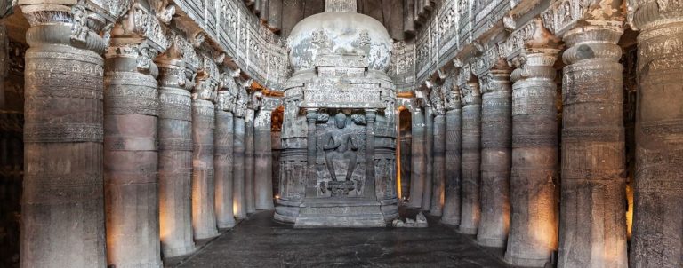 Ajanta Caves Aurangabad Maharashtra 768x302