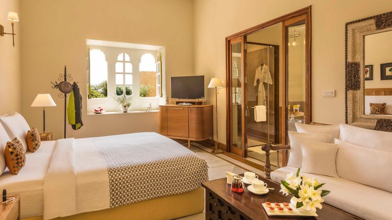 Bedding Pavilion Room Suryagarh Jaisalmer 768x432