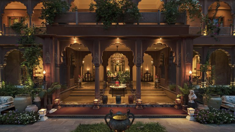 Narendra bhawan Entrance Night 768x432